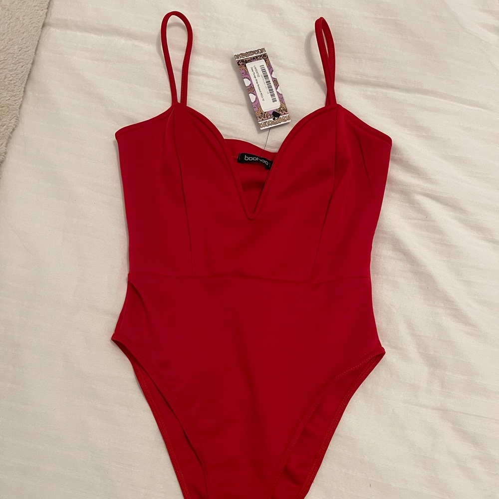 Boohoo Plunge V-Neck Bodysuit